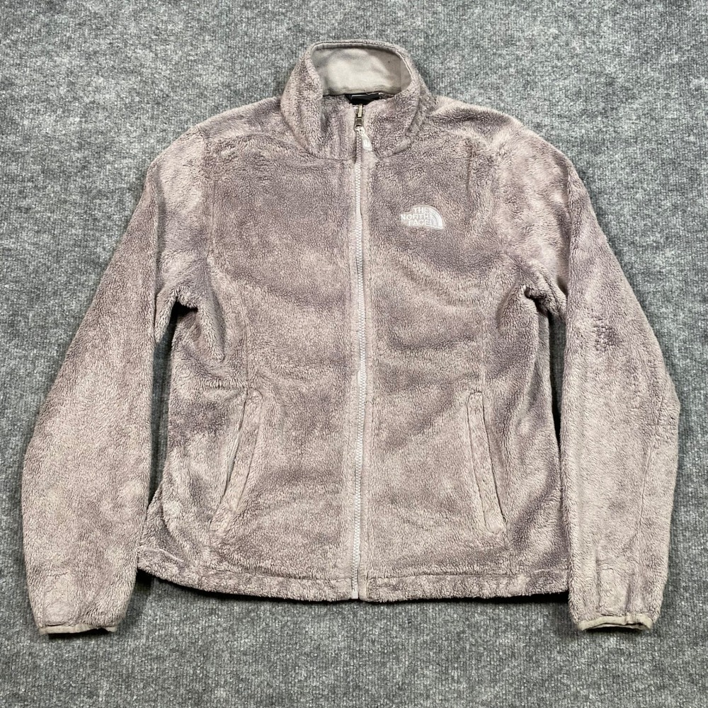 The North Face‎ Osito Fleece Jacket Womens Medium Taupe Gray Full Zip AAHY F13